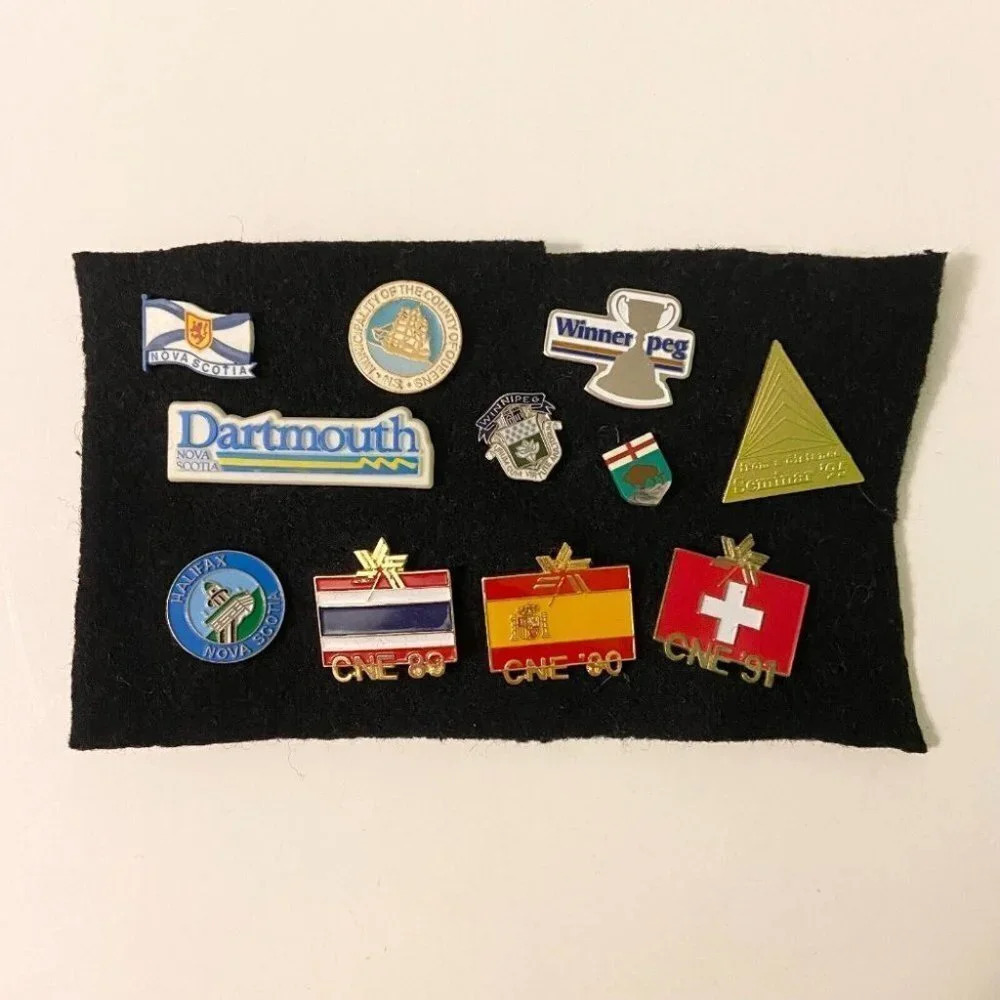 Vintage Lot of 11 Assorted Pins CNE Winner Peg Cup Winnipeg Manitoba Canada Pins